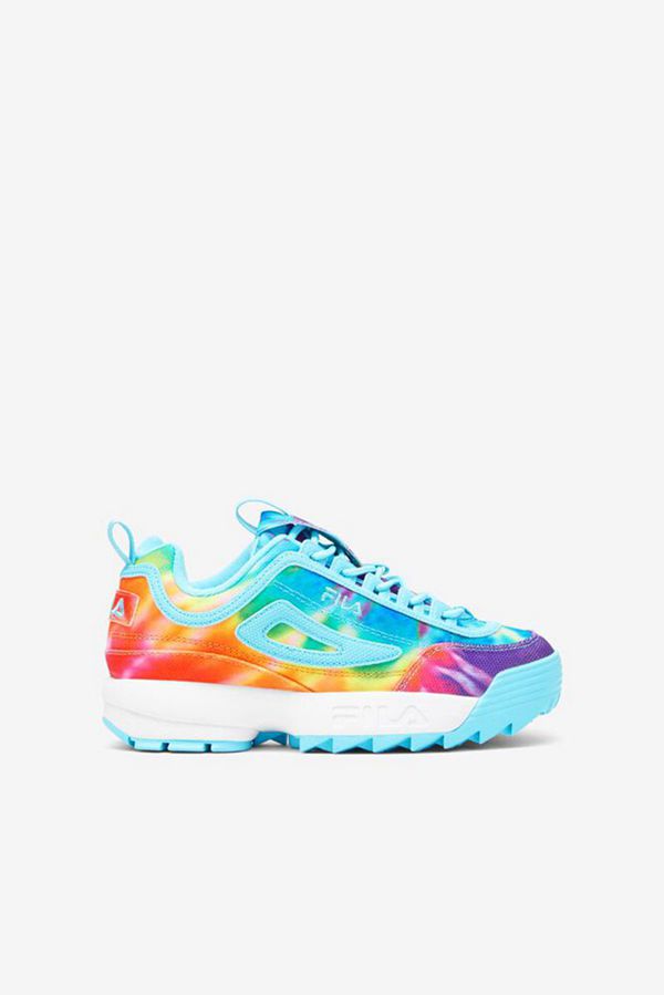 Fila Disruptor 2 Tie Dye Boy's Sneakers - Multicolor/Blue/White,NZ 867-29130